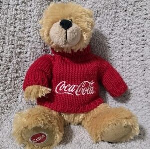 Brad Boyds Bears Coca Cola Plush #919919 with Tags- wearing knit Coca Cola